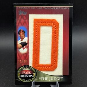 2009 Topps Legends of the Game Nickname Letter Patch Frank Robinson LGPR-FR /50